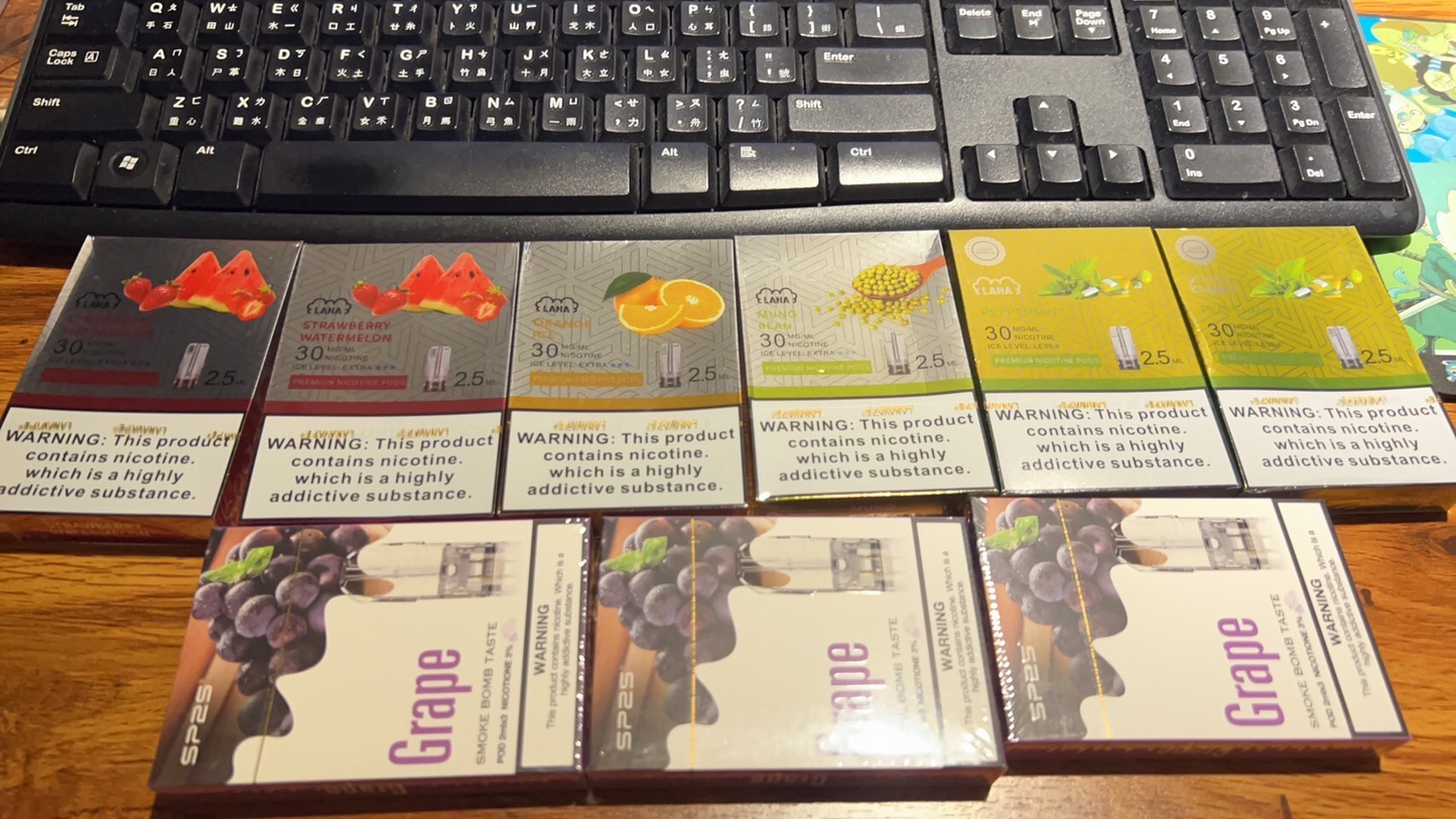 【LANA拉娜煙彈】透明發光煙彈2.5ML-通用SP2/RELX等一代所有主機 正品保證-VAKA糖果雲煙館