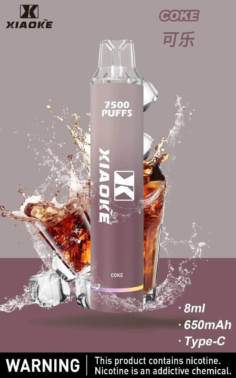 XIAOKE梟客拋棄式 新款一次性發光電子煙 多種口味電子霧化棒-VAKA糖果雲煙館