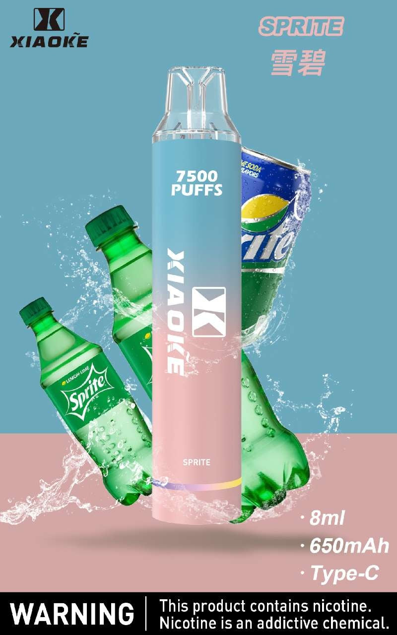 XIAOKE梟客拋棄式 新款一次性發光電子煙 多種口味電子霧化棒-VAKA糖果雲煙館