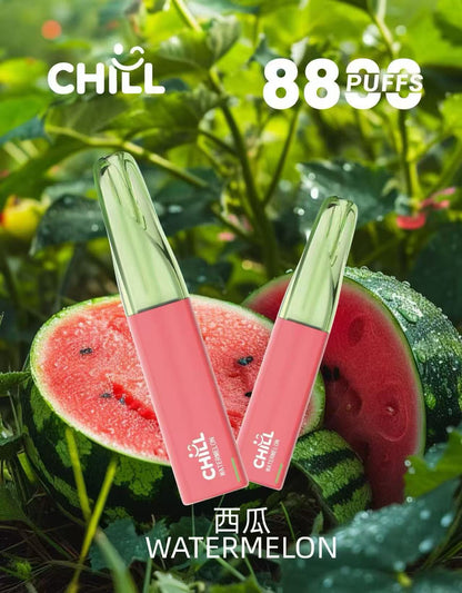 新品上市【CHILL8800口拋棄式】一次性8800口puffs電子煙/10種口味-VAKA糖果雲煙館