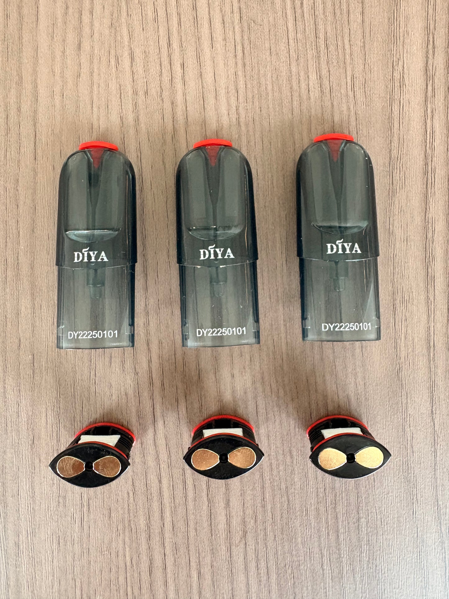 DIYA叮啞茶色半透空彈，白色棉芯不漏油廢油-台灣現貨秒發