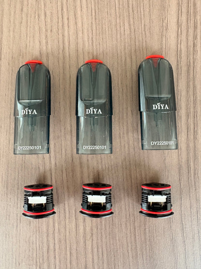 DIYA叮啞茶色半透空彈，白色棉芯不漏油廢油-台灣現貨秒發