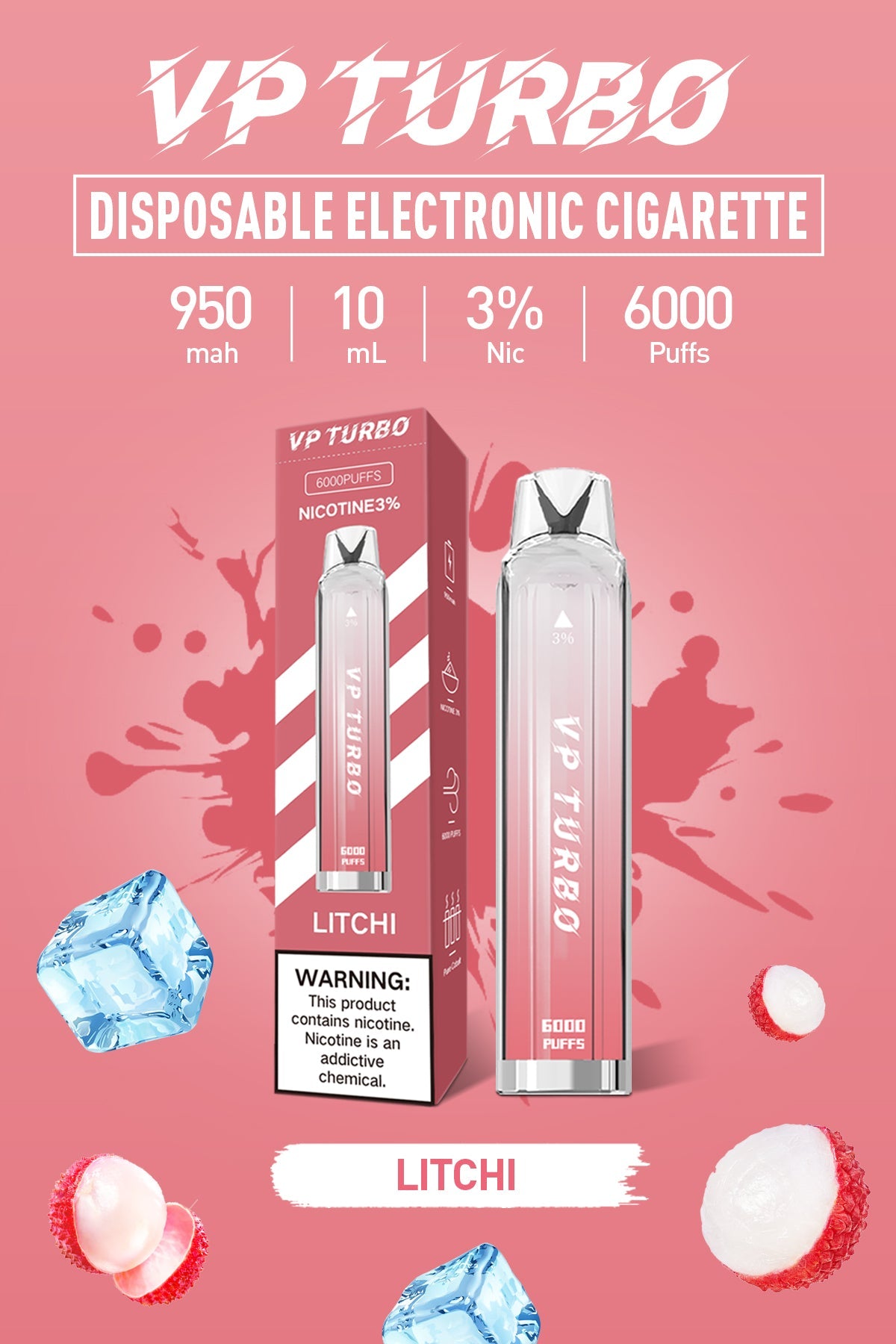 買一送一特價！！！VP TURBO 拋棄式 一次性6000口發光電子煙-VAKA糖果雲煙館