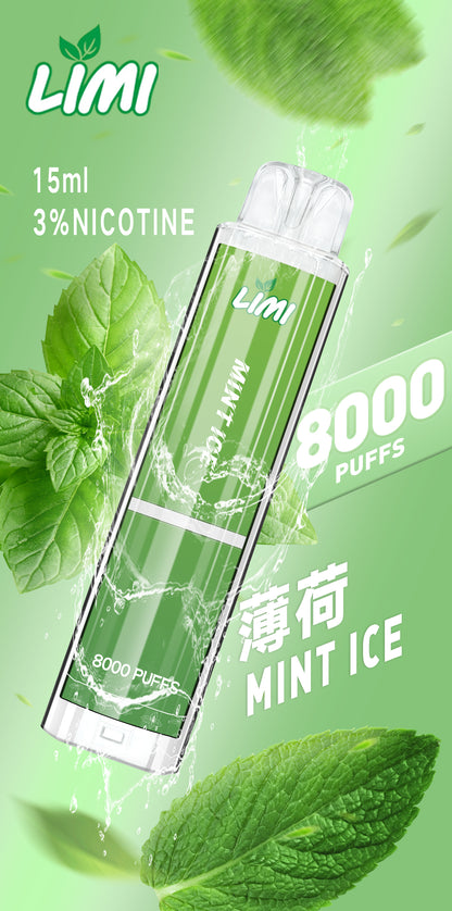 【LIMI發光拋棄式】🔥 8000口PUFFS電子煙-新品辣妹拋棄式/發光棒 一次性大容量熒光棒電子煙✨-VAKA糖果雲煙館