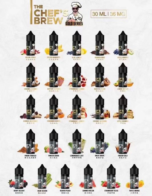 THE CHEF‘S BREW 美國原裝厨師佳釀 電子煙煙油-30ML-36MG-VAKA糖果雲煙館