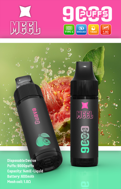 Meel 9000口拋棄式 新款puffs電子煙 9種口味-VAKA糖果雲煙館