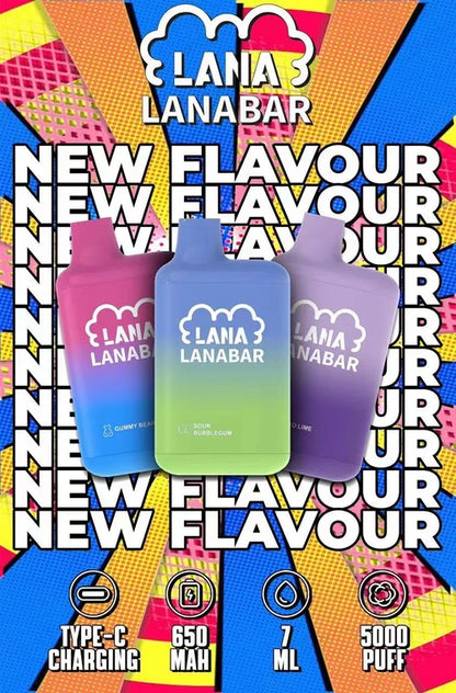 LANA拋棄式5000口✨大容量BAR電子煙🔥/TYPE-C充電 一次性電子煙-VAKA糖果雲煙館