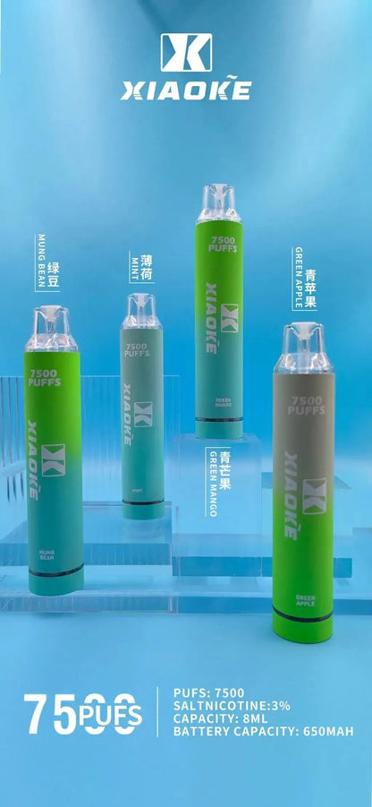 🚀【XIAOKE 梟客】發光拋棄式 7500口 一次性拋棄式-VAKA糖果雲煙館
