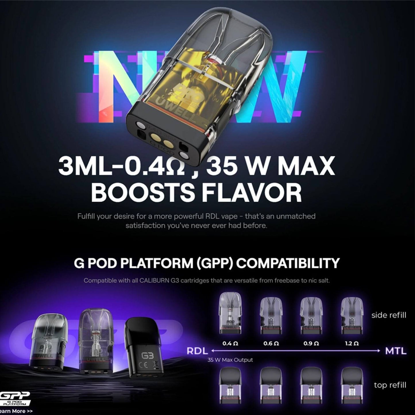 Uwell咖喱G3 G3Pro空倉（4顆裝）-台灣現貨秒發