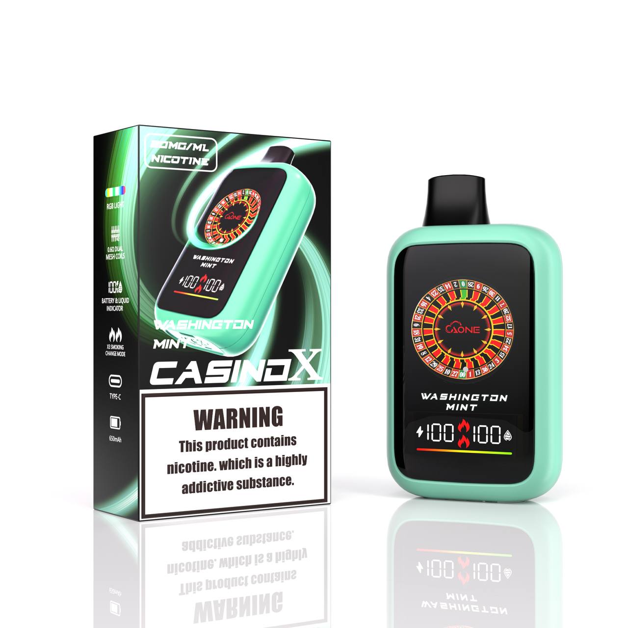 【AONE VAPE CASINO X】 16000口賭場一次性電子煙 原裝正品 俄羅斯轉盤鋼珠設計-VAKA糖果雲煙館